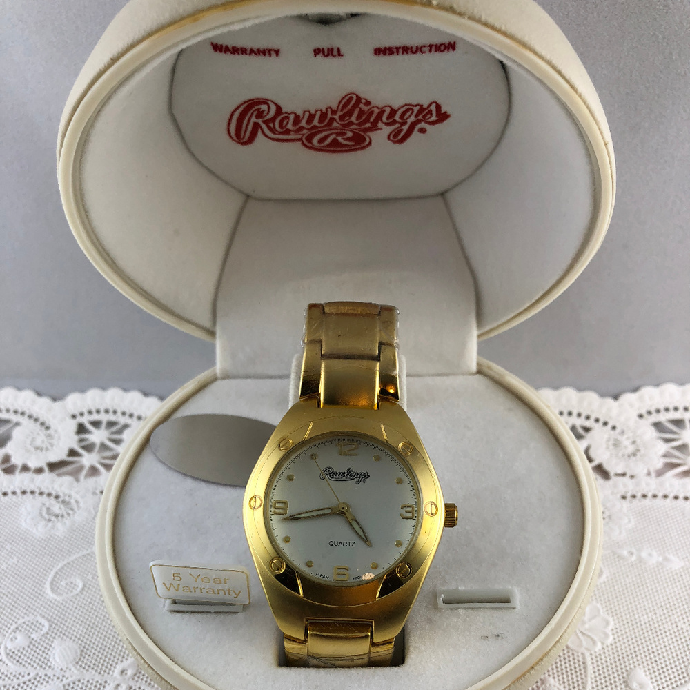 Rawlings Watch with Unique Baseball Clamshell Box